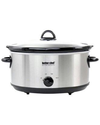 Better Chef 6-Quart Oval Slow Cooker Brushed Stainless