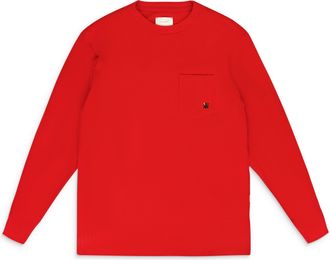 Aim&eacute; Leon Dore Red Pocket Logo LS T-Shirt