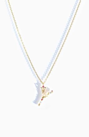 Girls Crew Flutterfly Initial Necklace in Gold at Nordstrom