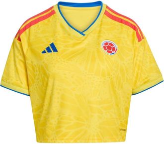adidas (WMNS) adidas Colombia 26 Home Cropped Jersey Asia Sizing Impact Yellow KE8087