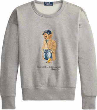 Polo Ralph Lauren Grey Polo Bear Crewneck Sweatshirt