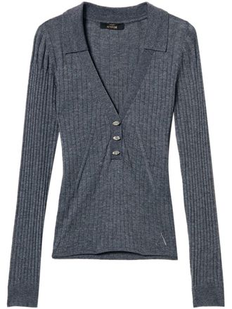 Twin-Set Ribgebreide top - Grijs