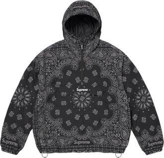 SUPREME SS26 Reflective Bandana Anorak Black SUP-SS26-293-BLK