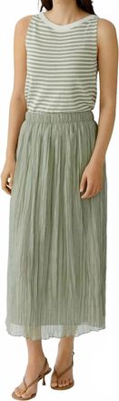 Oui Pleated Maxi Skirt In Seagrass