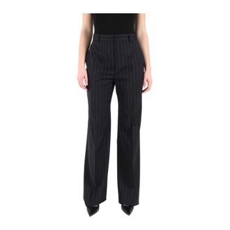 Max Mara Mstenfasi Trousers - female - Max Mara Studio - Wide Trousers - Blue - 2XS - Trousers