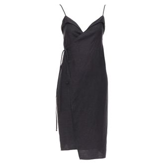 Reformation Tencel Linen V Neck Wrap Dress