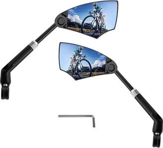 OEM Espejo Retrovisor Para Bicicleta, De 2 Piezas, Giratorio 360 Grados, Espejo Hd Extragrande De Cristal Aut&eacute;ntico, Apto Para Manillares De 20-23 Mm