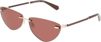 Calvin Klein Jeans CKJ25208S 723 Womens Sunglasses Gold Size 63
