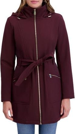 Kensie Hooded Softshell Jacket in Burgundy at Nordstrom Rack, Size X-Large