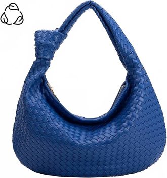 Melie Bianco Womens Brigitte Large Vegan Shoulder Bag In Cobalt