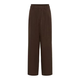 Saint Tropez CelestSZ Wijde Broek - Dames - Broeken - Bruin - Maat: S Poliester
