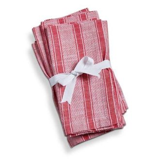 Tag Red & White Stripe Napkin Set/4 Red Multi Cotton Summer at Nordstrom