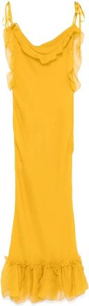 Saint Laurent Gowns, female, Yellow, S, Long Slip Dress