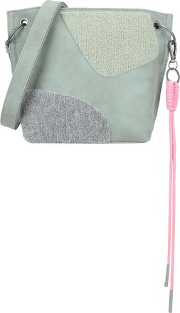 Fritzi Aus Preu&szlig;en Fritzi03 Limited Happy Flocked Shoulder Bag Faux Leather Womens Crossbody Handbag Festival City Vegan Flock-Smile Carabiner 22.5 x 20.5 x 8.5 cm - Bro