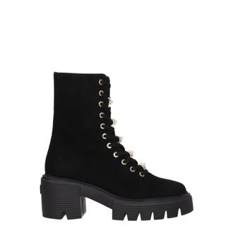 Stuart Weitzman Stiefel Soho Pearl Frau Wildleder Schwarz