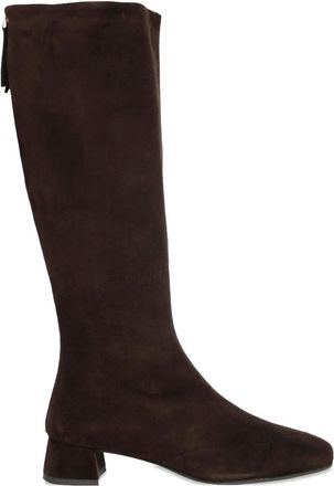 Roberto Festa Milano Eda knee high zip boots - women - Calf Suede/Goat Skin/Calf Leather - 38 - Brown