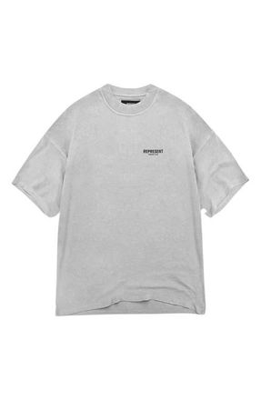 Represent Owners Club Cotton Logo Graphic T-Shirt in Ash Grey/Black at Nordstrom, Size Xx-Large