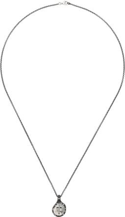 Rosa Maria Collana con pendente a croce - Grigio