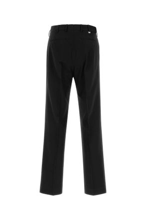 Pantaloni Torino Mens Black Cotton Blend Pant Nero Exterior: Virgin Wool Pantaloni Trousers