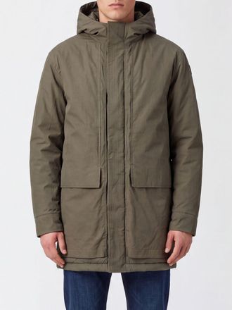 K-Way Knee-Length Nylon Parka with Padded Hood