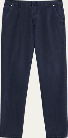 Kiton Mens Straight Fit Flat-Front Pants