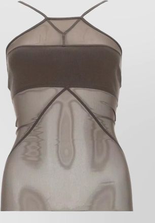 Rick Owens halter neck dress sheer fabric straps