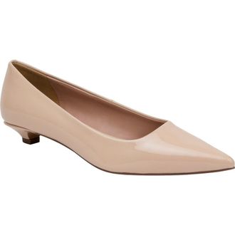Linea Paolo Banks Patent Kitten Heel Pointed Toe Pump in Blush at Nordstrom Rack, Size 5.5