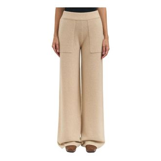 Uma Wang UMA Wang, Dames, Broeken, Beige, Maat: M Leer