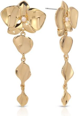 Ettika Freshwater Pearl Blossom Drop Earrings in Gold/Pearl at Nordstrom