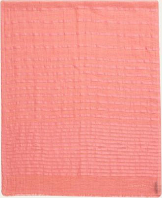 Giorgio Armani Striped Linen-Cotton Jacquard Stole, 80 x 28