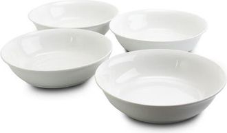 Gibson Home Wide 8.75 in. Stoneware Dinner and Serving Bowls, Set of 4 in White at Nordstrom