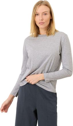 Pact Organic Cotton Womens Softspun Essential Crewneck Long Sleeve Tee in Heather Grey at Nordstrom, Size Xx-Large