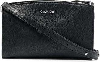 Calvin Klein logo-plaque cross body bag - women - Polyester/Polyurethane - OS - Black