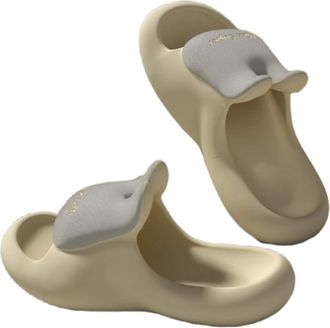 Generic Eva-slipping Sandals for Womens Home Indoor Bathing Home Non-slip Thick Soles Wear Outside, No Stinky Feet(white,40-41)