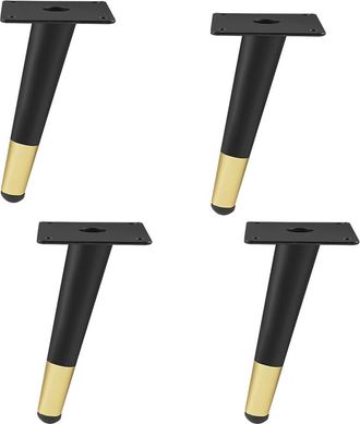 OEM Soporte Angular Para Patas De Sof&aacute;, Patas De Muebles, Negro Dorado, 20 Cm