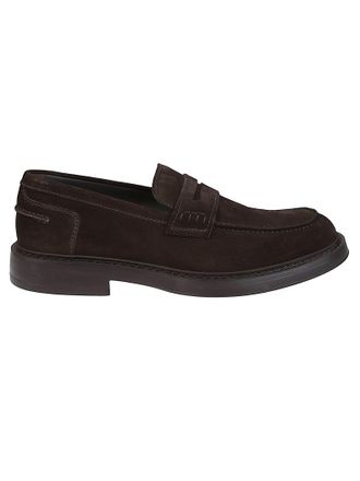 Doucal's Punny Adler Brown Calfskin Penny Loafers