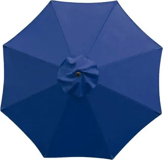 OEM Toldo De Repuesto Para Sombrilla Con 8 Varillas, Cubierta Resistente A Los Rayos Uv (solo La Parte Superior), Rayas Azules Y Blancas, 2 M