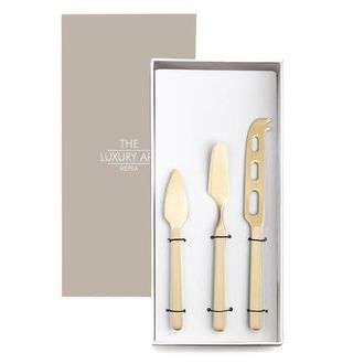 Mepra Fantasia Ice Gold Cheese Knives - 3 Pieces in Sesame at Nordstrom