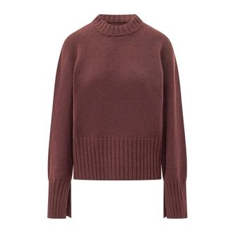 Laneus Jumper Boxy Fit - Dames - Ronde hals truien - Bruin - M - Katoen - Truien & Vesten