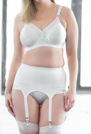 Rago Six-Strap Shaper Garter Belt In White
