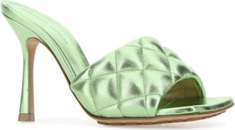 Bottega Veneta Womens Light Green Nappa Leather Padded Sandals 3505 Sandali