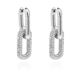 Marc Jacobs Pop J-Marc Pav&eacute; Drop Oorbellen - Dames - Oorbellen - Grijs - ONE Size - Accessoires