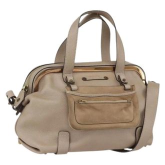 Chlo&eacute; Pre-owned Hand Bag - Dames - Vintage Handtas - Beige - ONE Size - Leer - Vintage