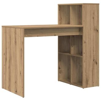 Berkfield Home Writing Desk Artisan Oak Particle board Medium Writing Desk in Brown