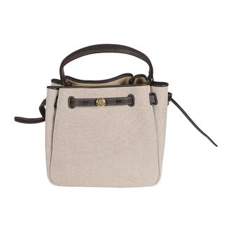Tory Burch Tory Burch, Handbags, female, Gray, Size: ONE SIZE Romy Canvas Bucket Bag