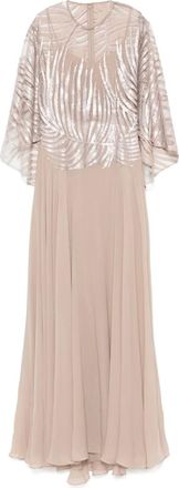 Elie Saab Abito lungo con ricamo - Toni neutri