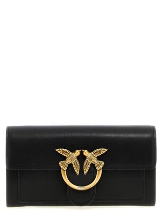 財布・小物その他 PINKO 'Simply' card holder Black Rectangular leather card holder with wristlet PINKO → Shop