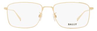 Bally BY5027D Thin Metal Rectangular Eyeglasses - Gold
