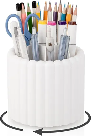 OEM Portal&aacute;pices Giratorio De 360&deg;, Organizador De Escritorio De 7 Ranuras, Portal&aacute;pices Desmontable, Organizador De Escritorio De Pl&aacute;stico Para Material 