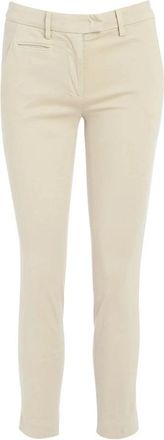 Dondup Pantalone Perfect - Dames - Slim Fit Broeken - Beige - W31 - Leer - Broeken